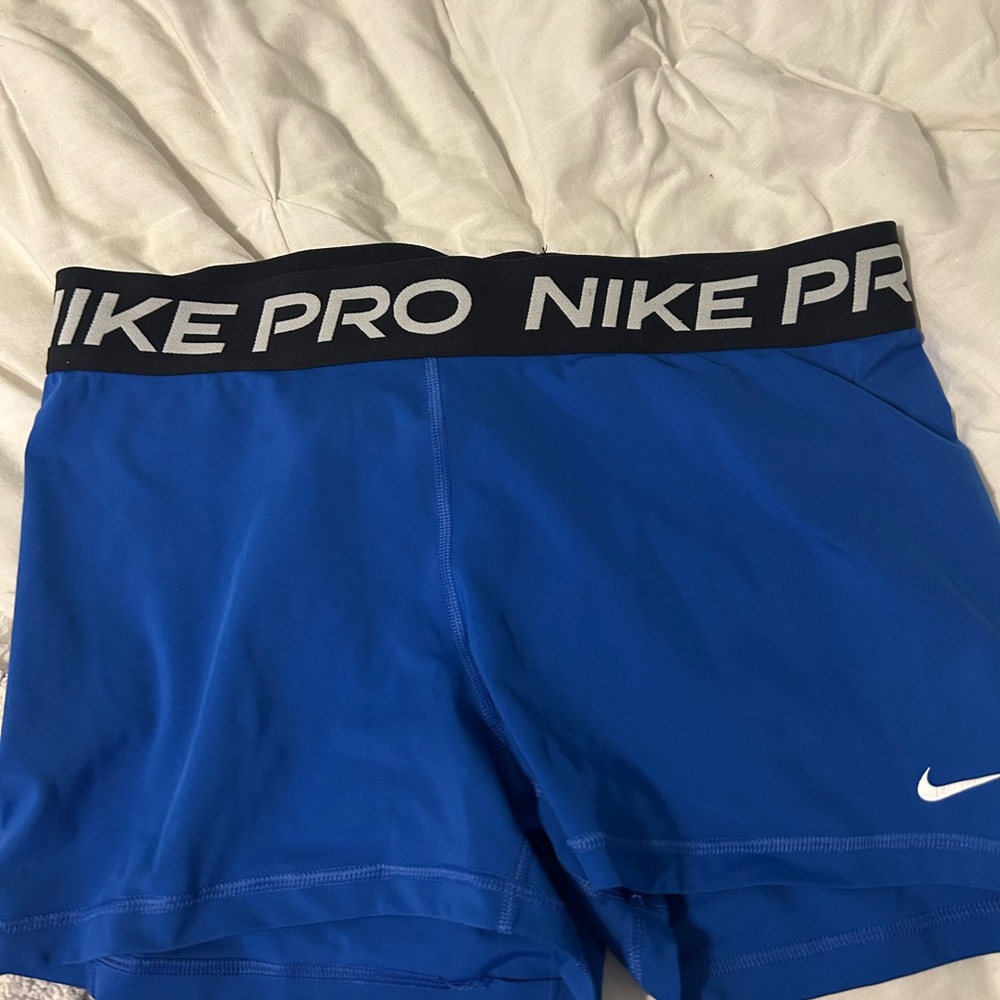 Nike Blue Performance Shorts with Black Waistband